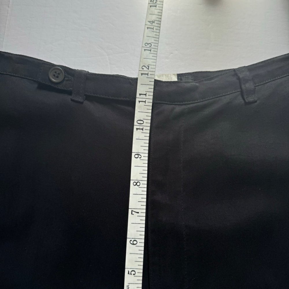 Action Wear NWT Black Tencel Lyocell Flat Front Straight LegTrouser Slacks Sz 10 - Picture 12 of 13